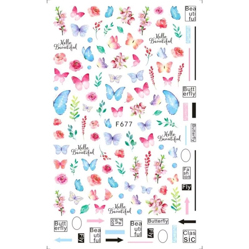 Abtibilduri unghii Marquise, STICKER26, Multicolor