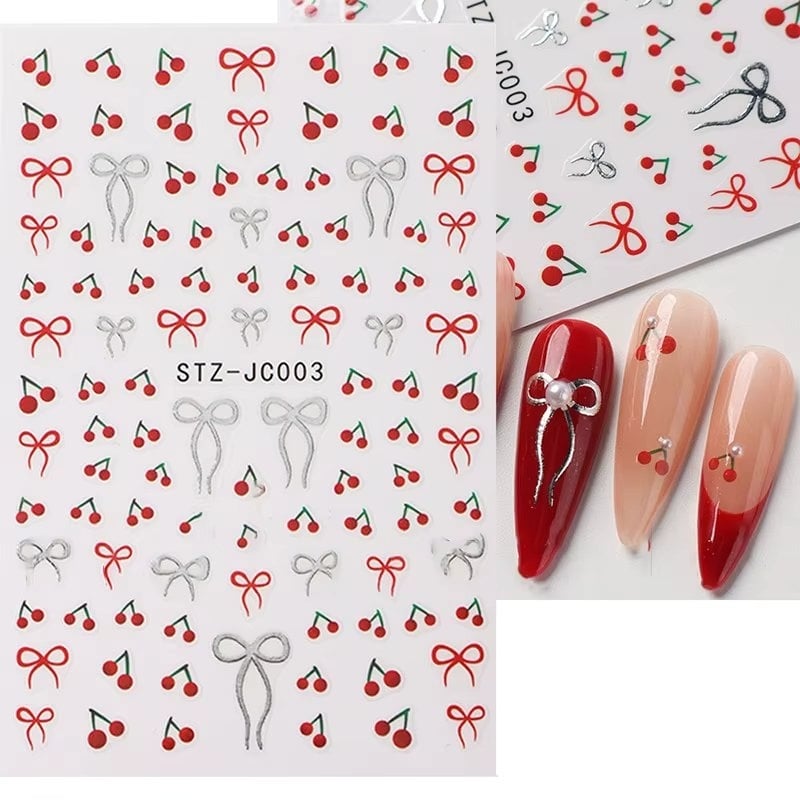 Abtibilduri unghii Marquise, STICKER98, Rosu
