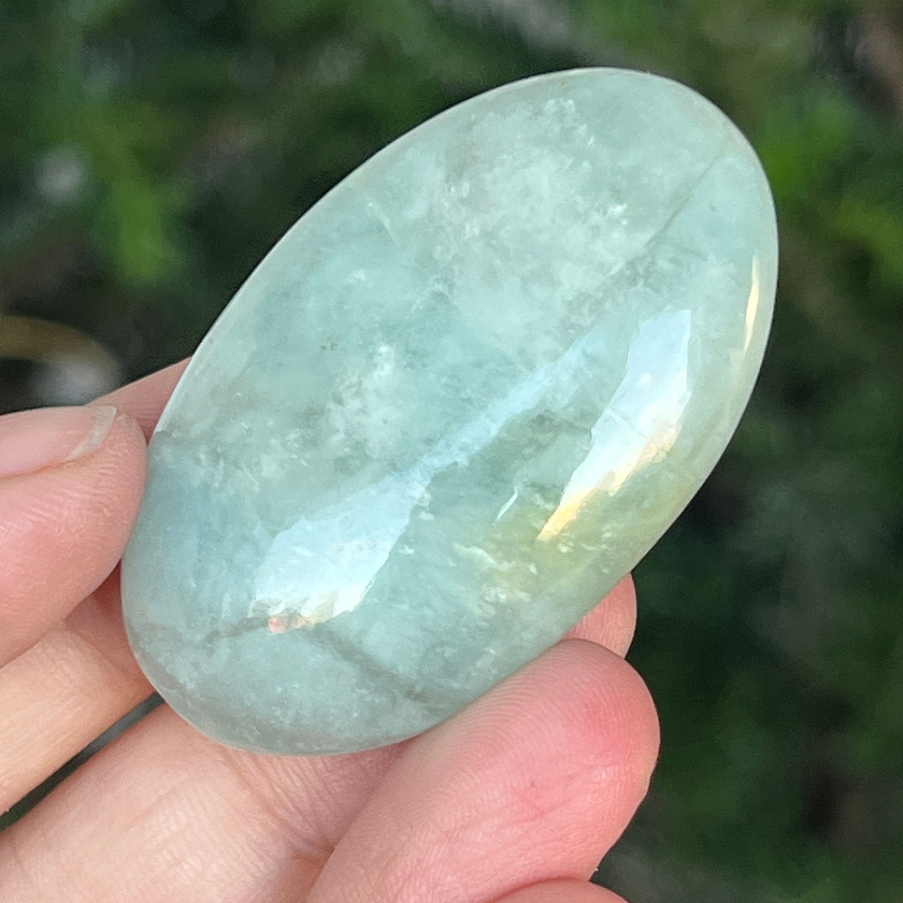 Acvamarin unicat rulat , palmstone | Model 6