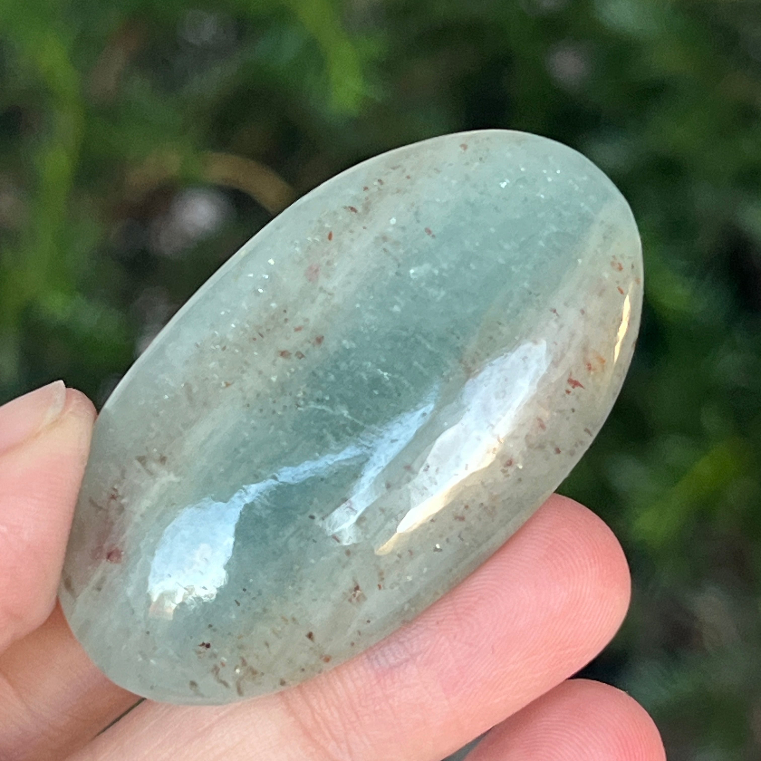 Acvamarin unicat rulat , palmstone | Model 7