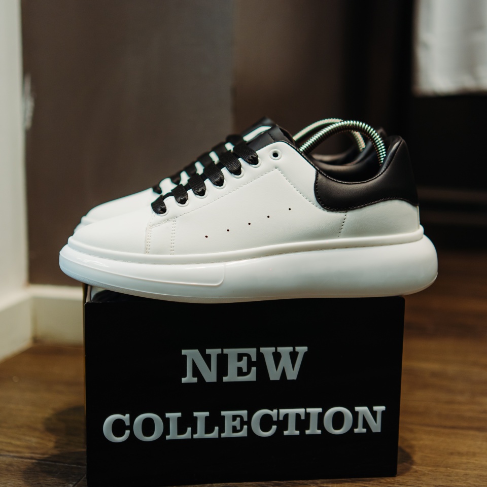 ADIDASI ALEXANDER GLOSSY WHITE-BLACK ABMQ23(095-8) (MĂRIME: 44)