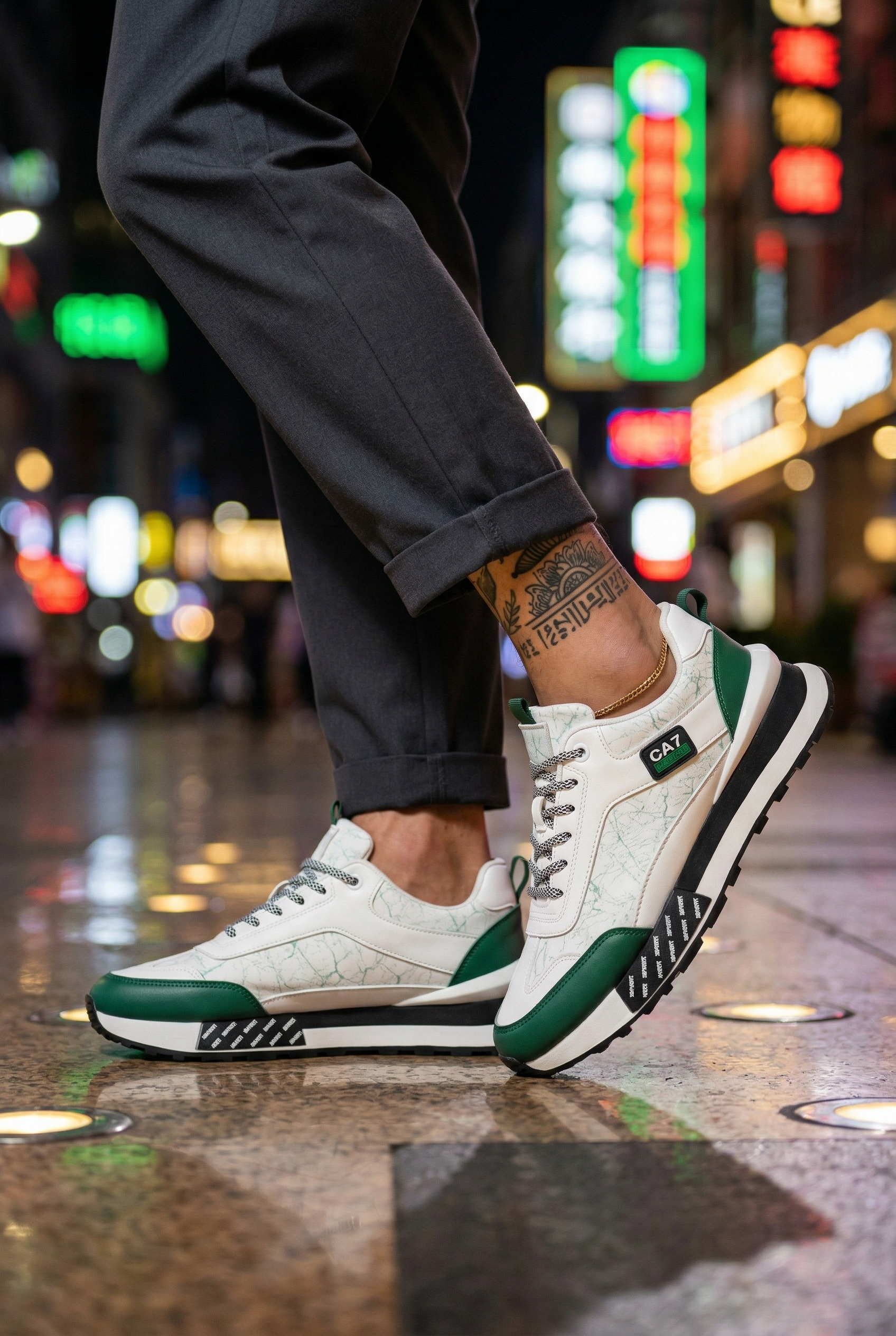 Adidasi barbati casual albi A103 N8-3