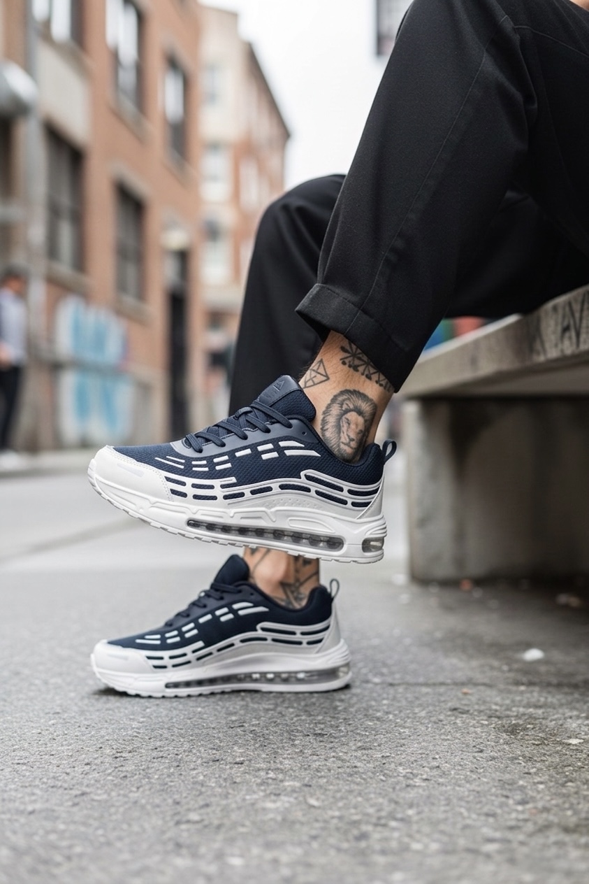 Adidasi barbati casual bleumarin M68