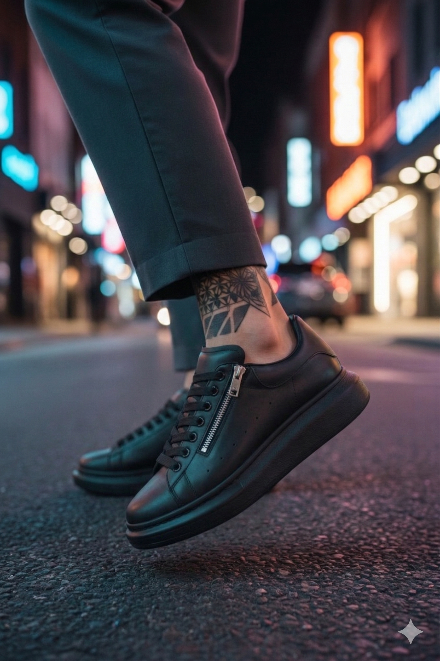 Adidasi barbati casual negri K05 N10-3