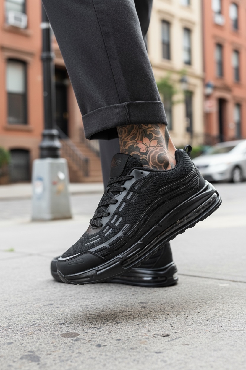 Adidasi barbati casual negri M68