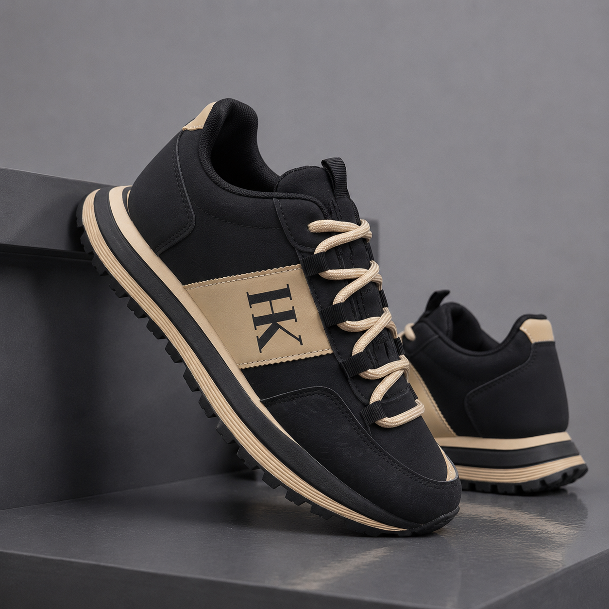 Adidasi barbati casual premium negri k17
