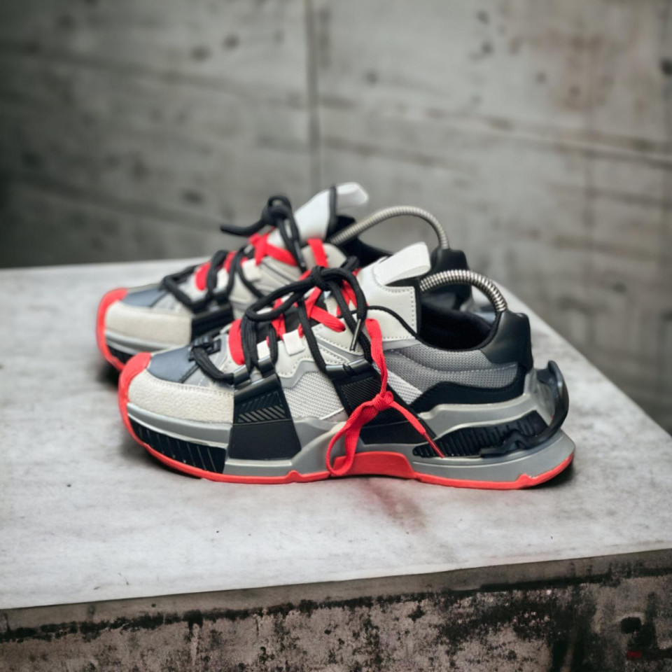 ADIDASI BARBATI FASHION BLACK&RED ABDG3 (MĂRIME: 42)