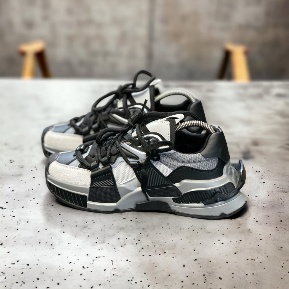 ADIDASI BARBATI FASHION GREY&BLACK ABDG1 (MĂRIME: 42)
