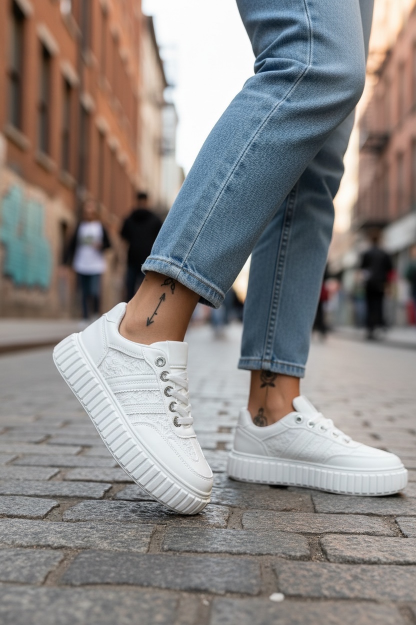 Adidasi dama casual albi LA351
