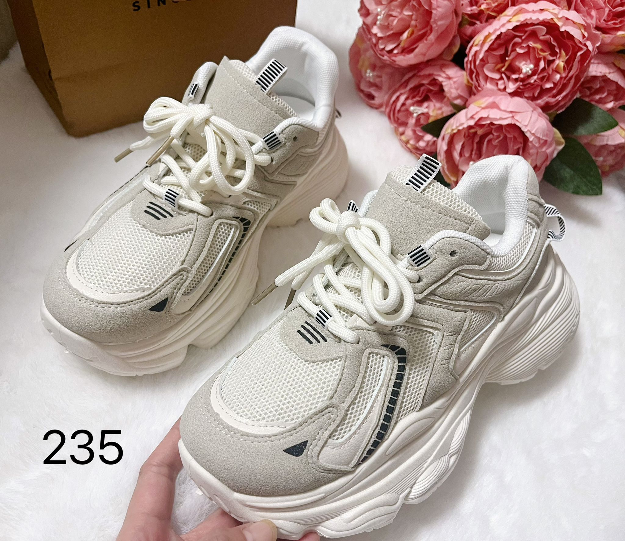 Adidasi dama casual bej LA235 T5-2