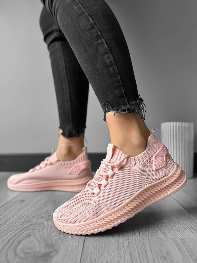 Adidasi dama casual din panza roz 91 T50-3