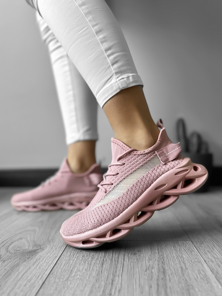 Adidasi dama casual din panza roz LM03 N12-4