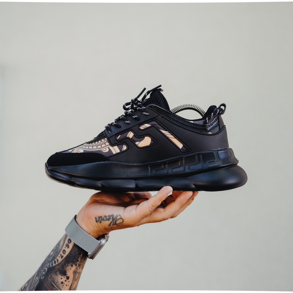 ADIDASI SNEAKERS CHAIN REACTION BLACK-GOLD ABCR3(059-1) (MĂRIME: 43)