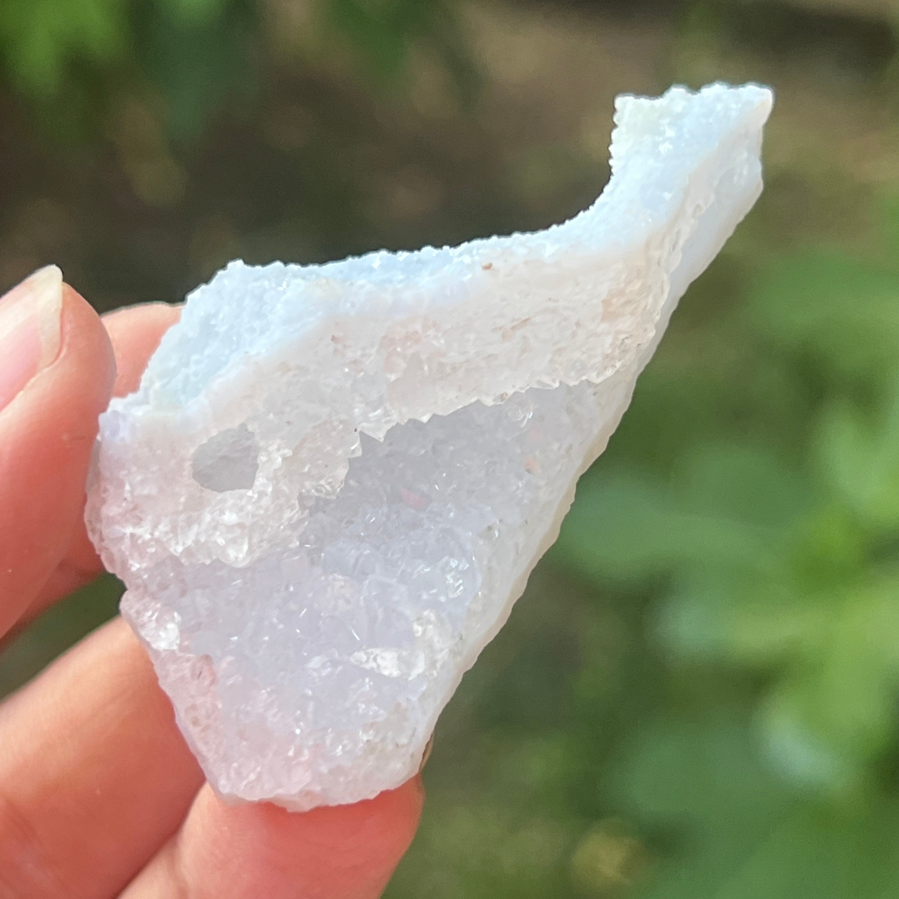 Agat albastru dantelat/ calcedonie Malawi mini m10