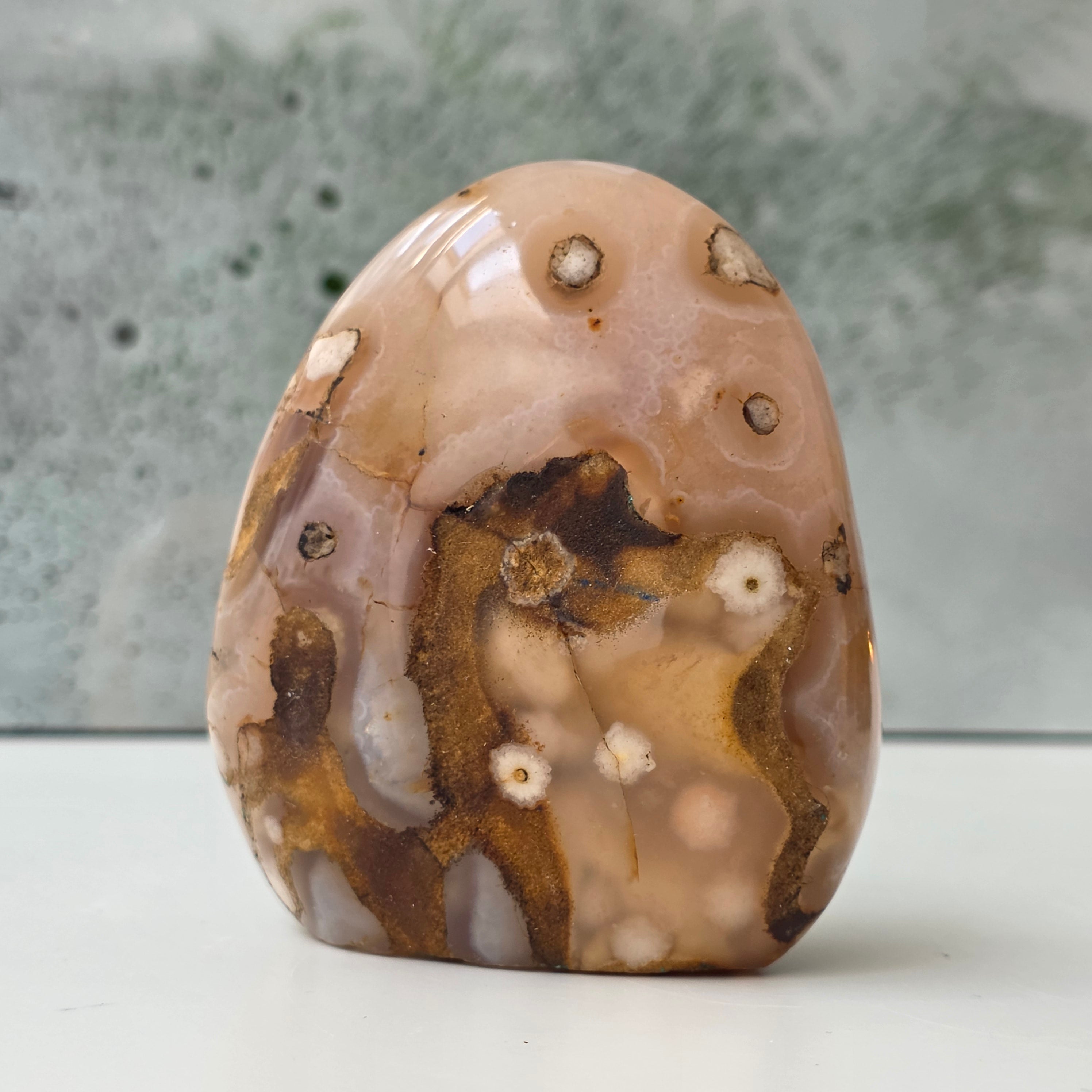 Agat coral floare din Madagascar model 17