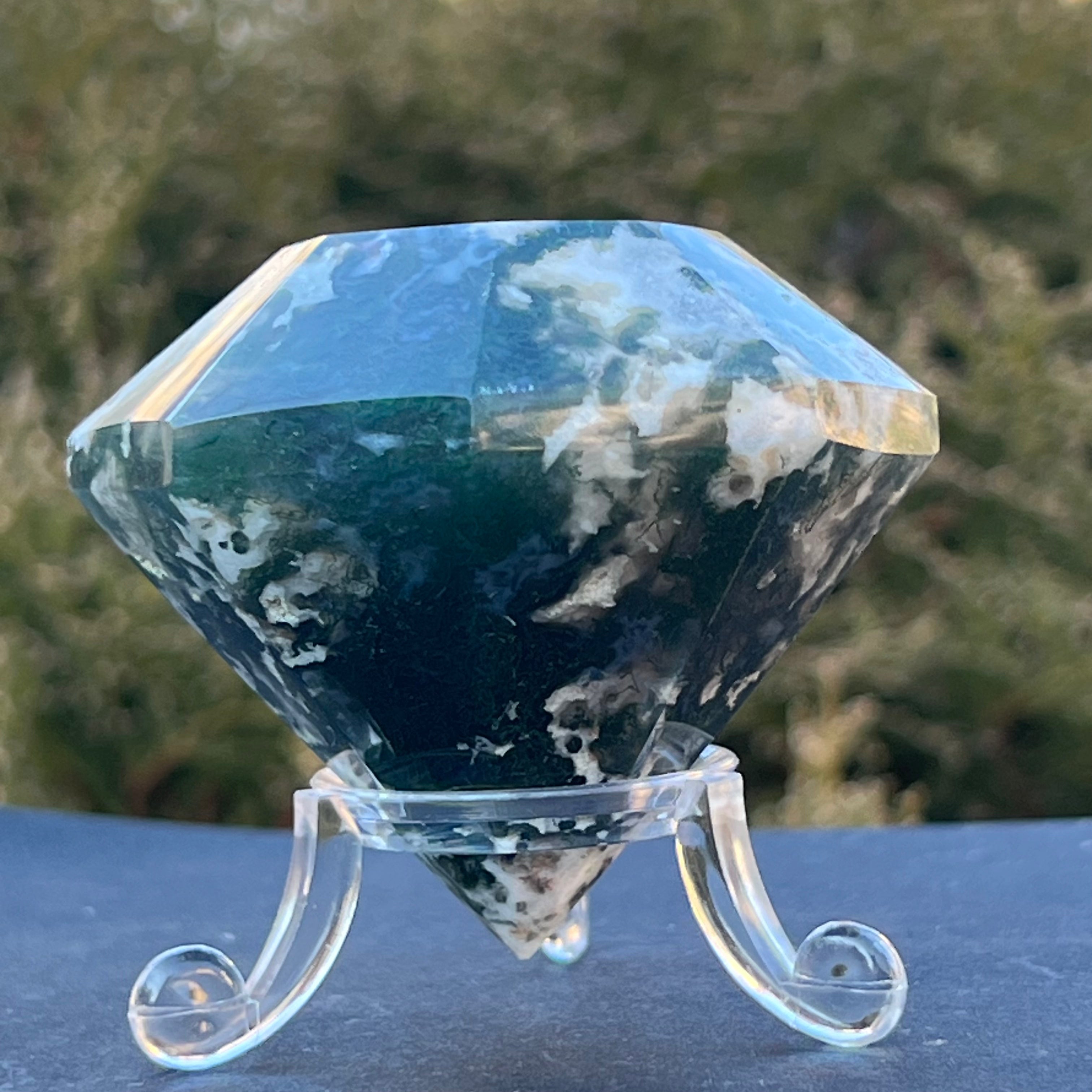 Agat muschi / moss diamant model 6