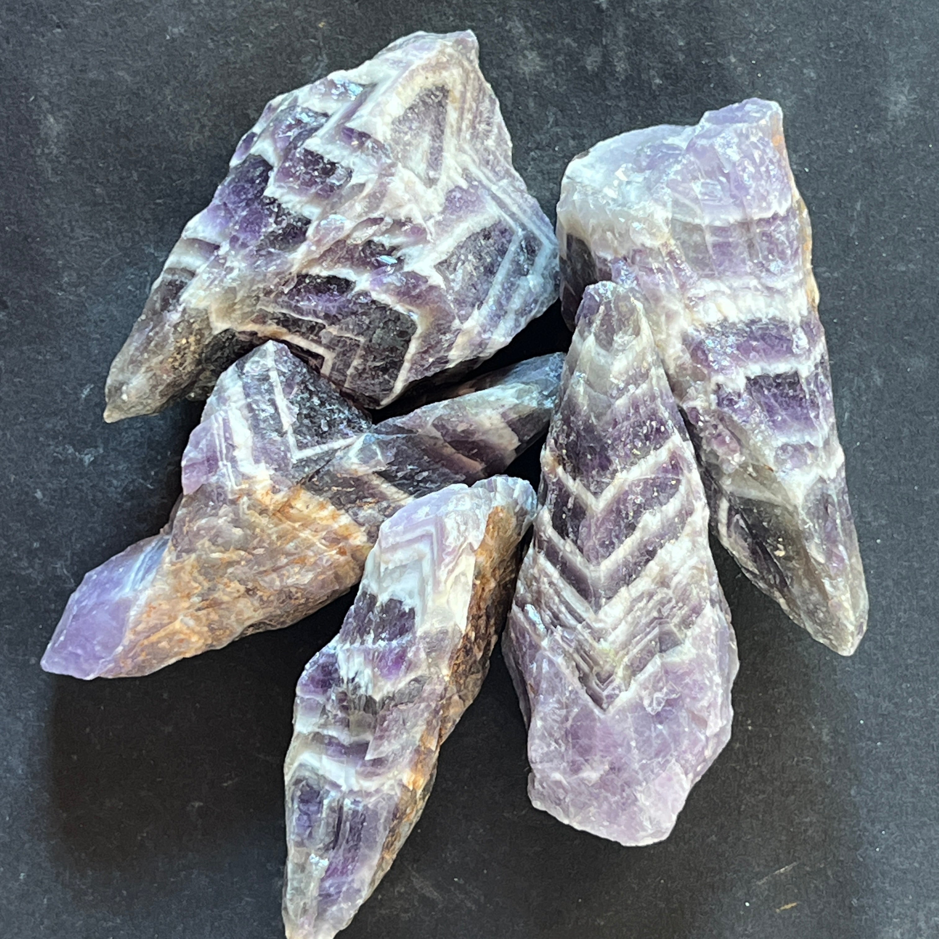 Ametist chevron piatra bruta/ varf