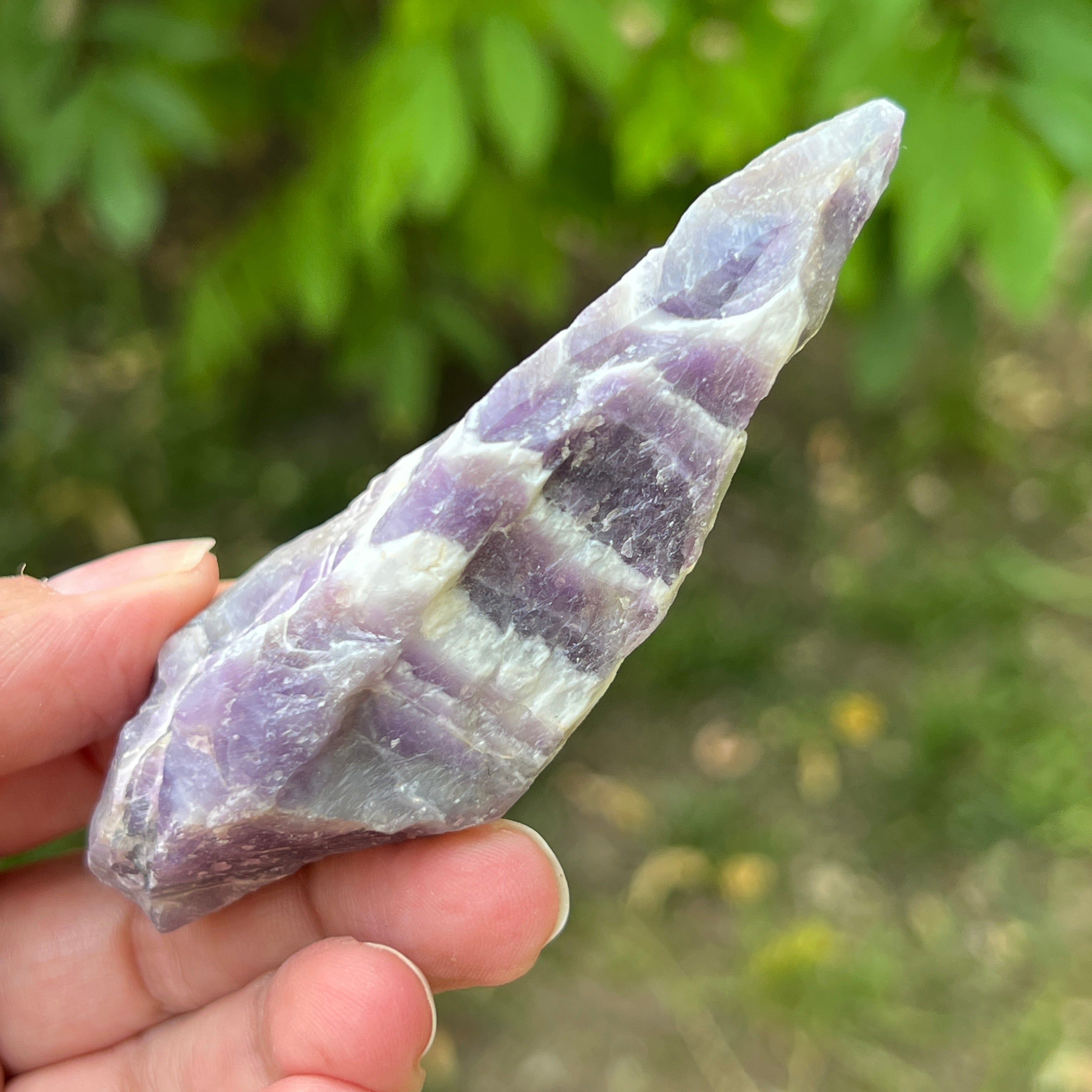 Ametist chevron piatra bruta/ varf m5