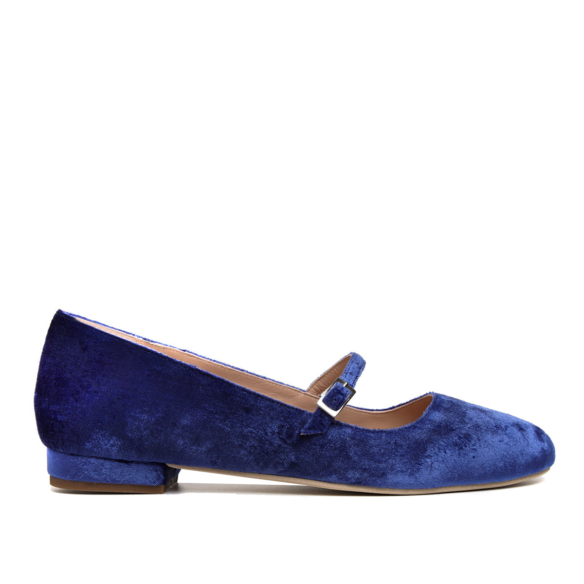 Balerini Carrie, Catifea, Albastru-Royal - 40 / 1 cm