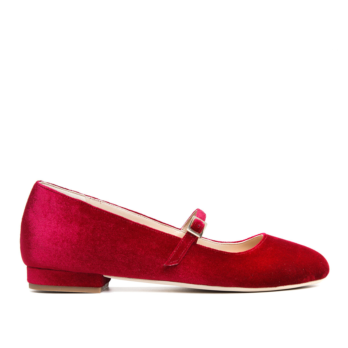 Balerini Carrie, Catifea, Rosu-Intens - 41 / 1 cm