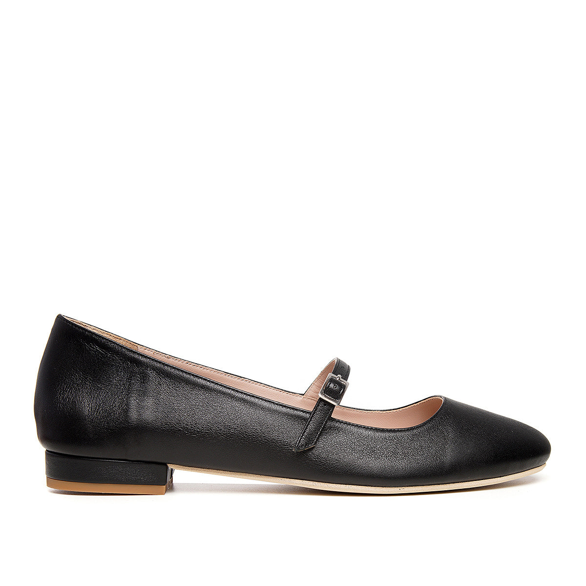 Balerini Carrie, Piele Naturala, Negri - 39 / 1 cm