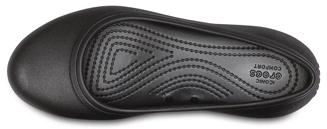 Balerini Crocs At Work Flat Negru - Black - poza 2