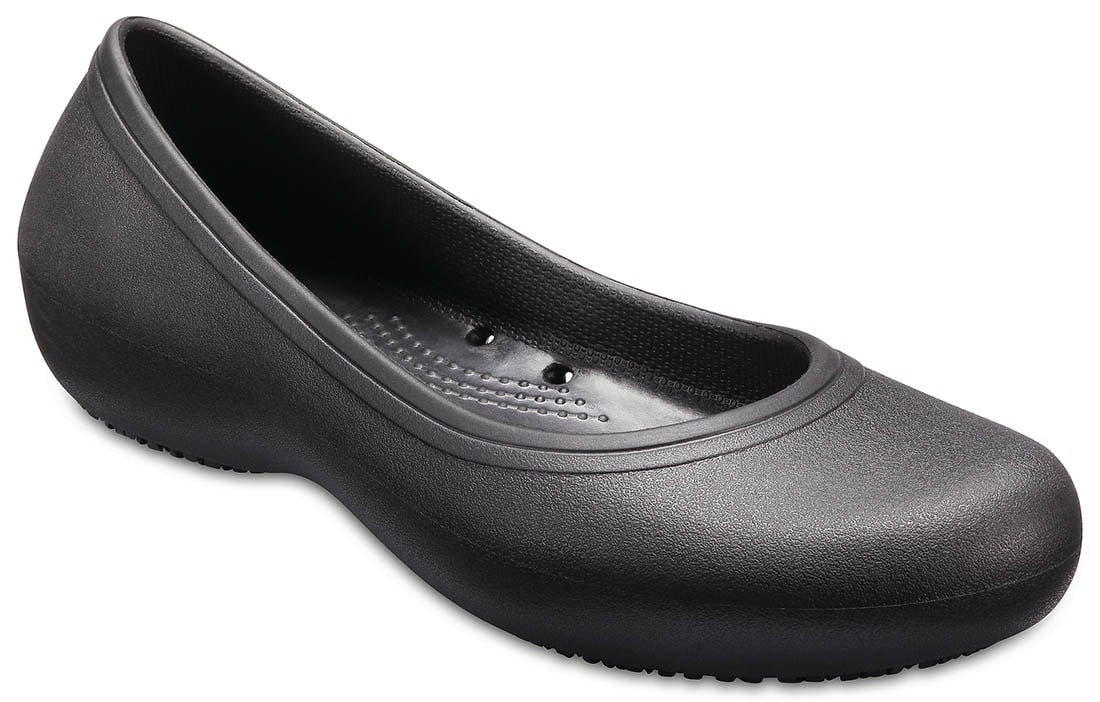 Balerini Crocs At Work Flat Negru - Black - poza 3