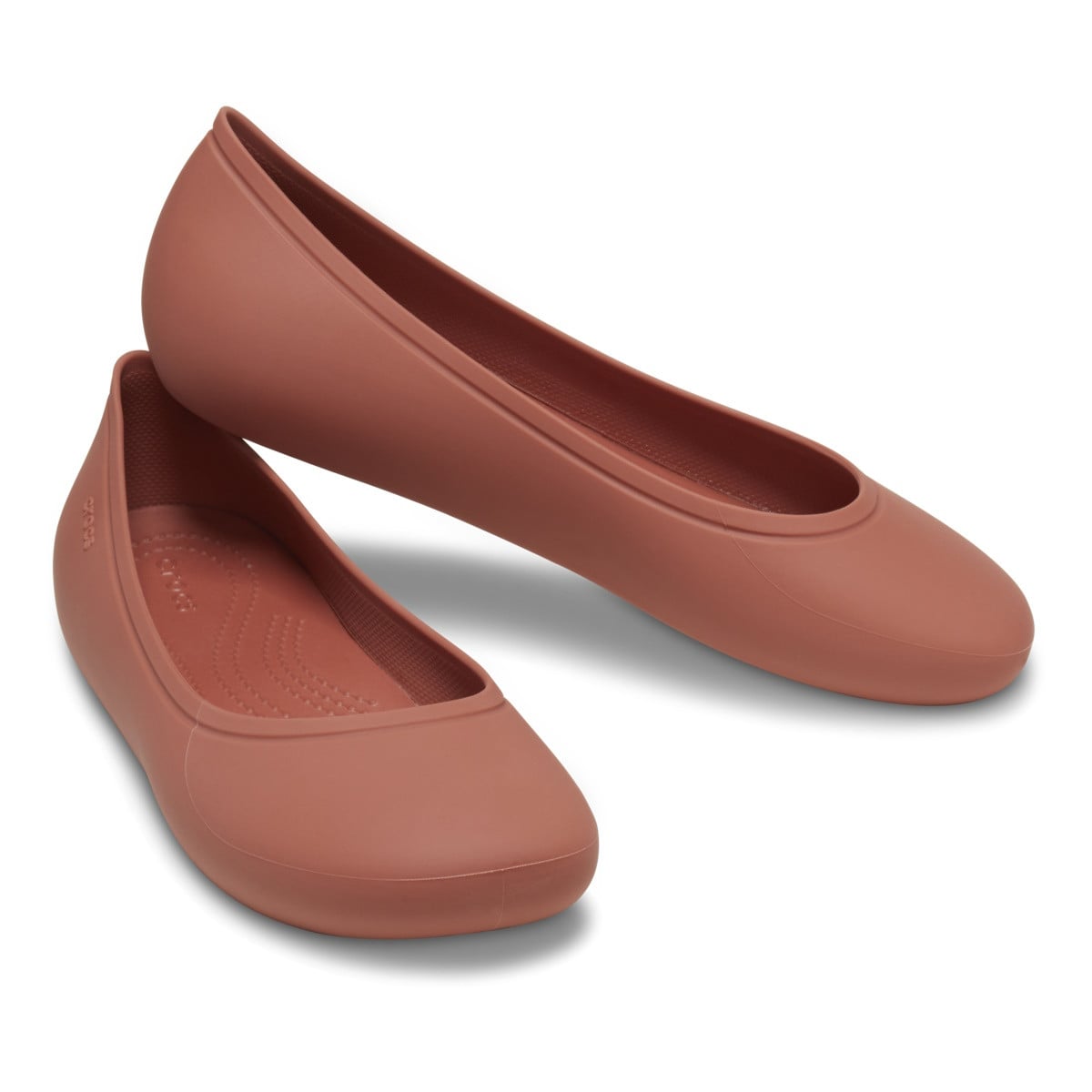 Balerini Crocs Brooklyn Flat Rosu - Spice - poza 4