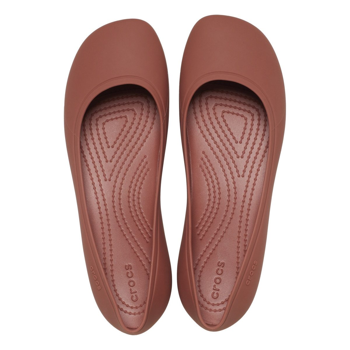 Balerini Crocs Brooklyn Flat Rosu - Spice - poza 5