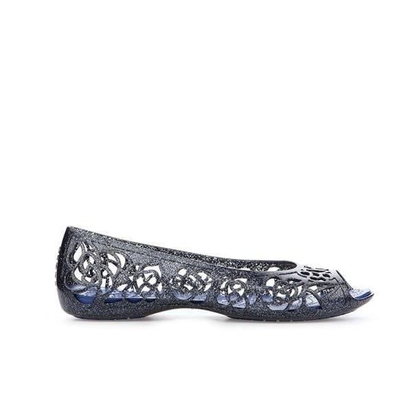 Balerini Crocs Kids' Isabella Glitter Flat GS Albastru - Navy/Cerulean Blue - poza 2