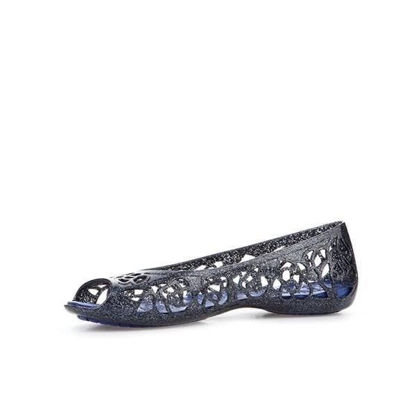 Balerini Crocs Kids' Isabella Glitter Flat GS Albastru - Navy/Cerulean Blue - poza 4