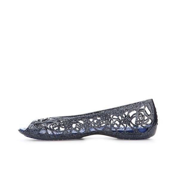 Balerini Crocs Kids' Isabella Glitter Flat GS Albastru - Navy/Cerulean Blue - poza 5