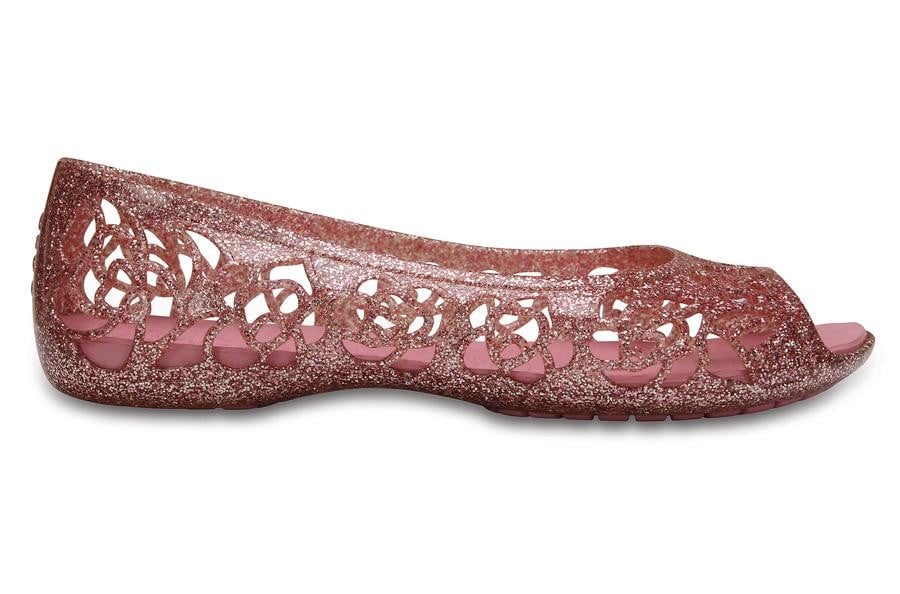 Balerini Crocs Kids' Isabella Glitter Flat GS Roz - Blossom - poza 2