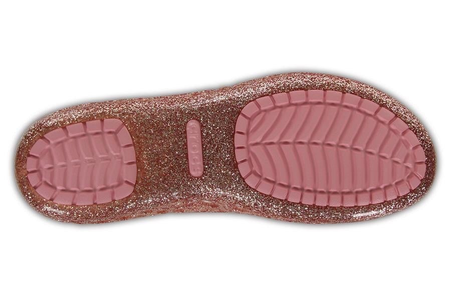 Balerini Crocs Kids' Isabella Glitter Flat GS Roz - Blossom - poza 5