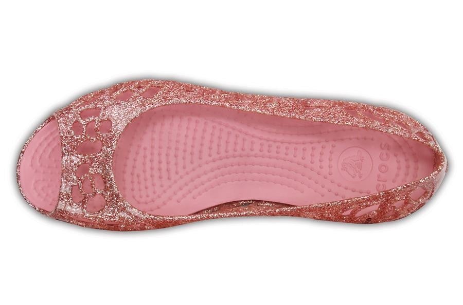 Balerini Crocs Kids' Isabella Glitter Flat GS Roz - Blossom - poza 4