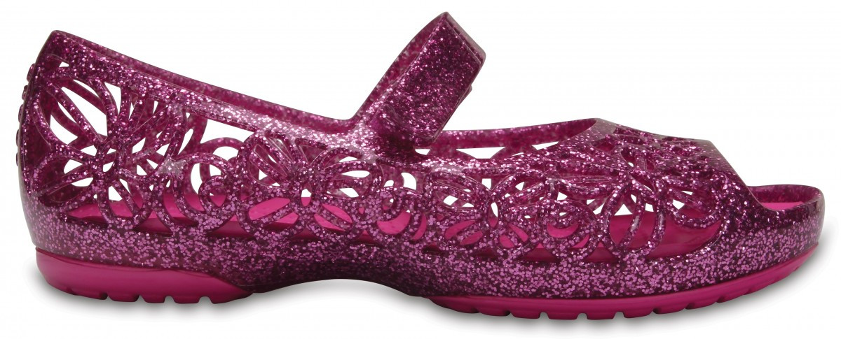 Balerini Crocs Kids' Isabella Glitter Flat Mov - Wild Orchid - poza 1