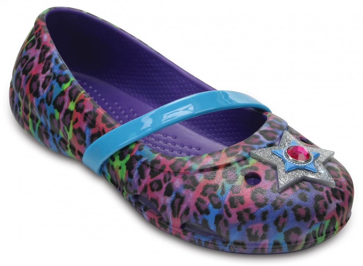Balerini Crocs Kids' Lina Graphic Flat Mov - Ultraviolet - poza 2