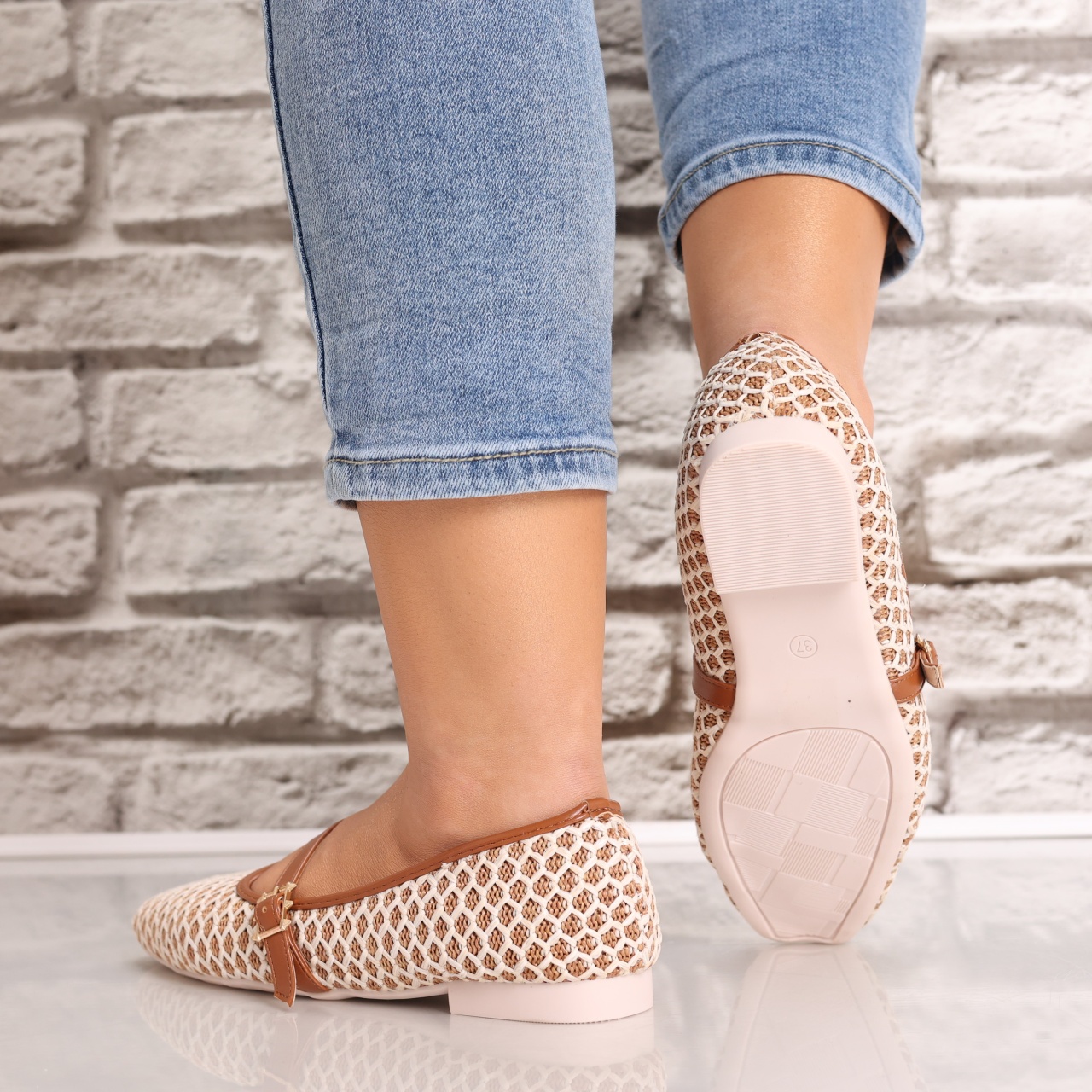 Balerini dama Maro din Textil Ariola - poza 5