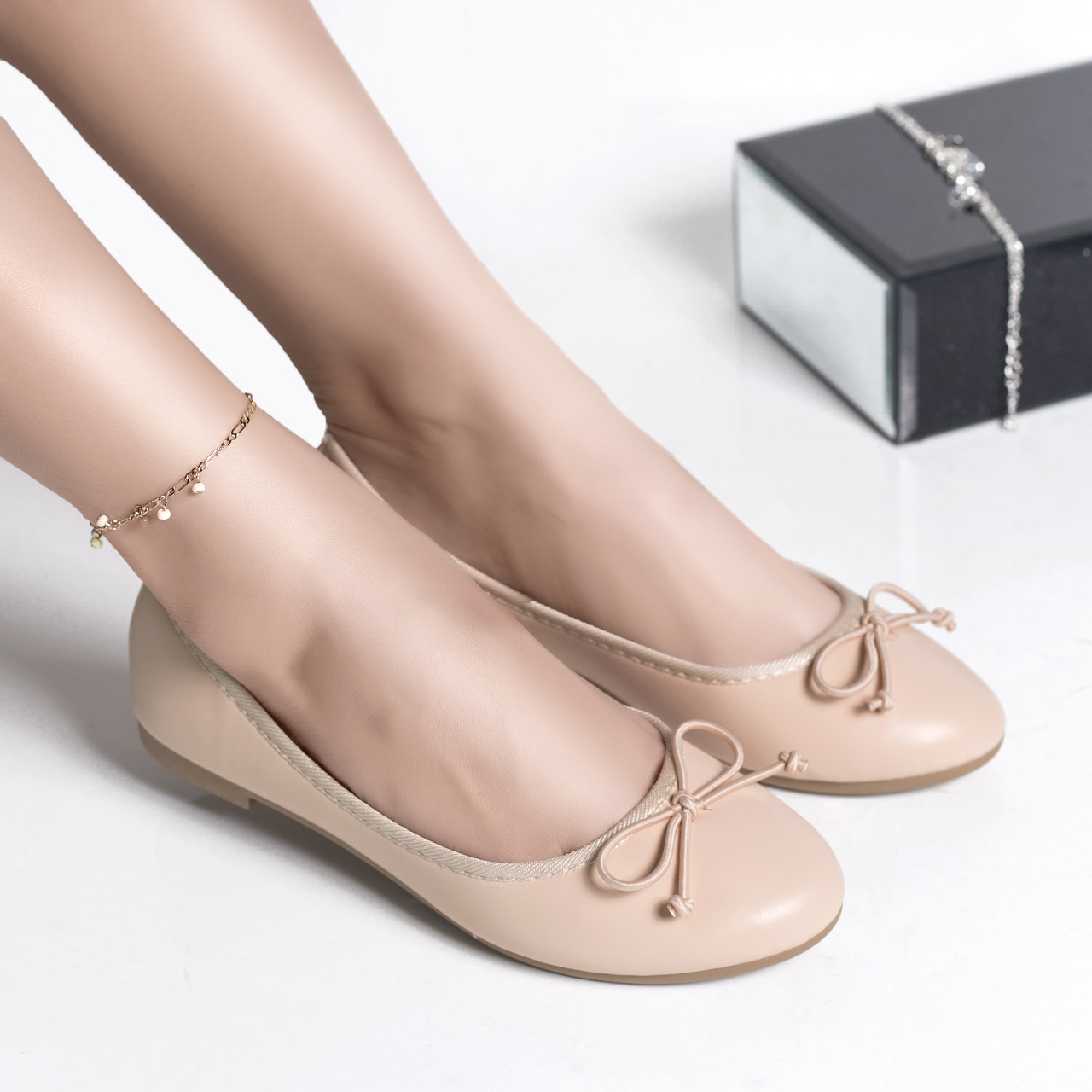 Balerini dama roz piele ecologica amany - poza 2