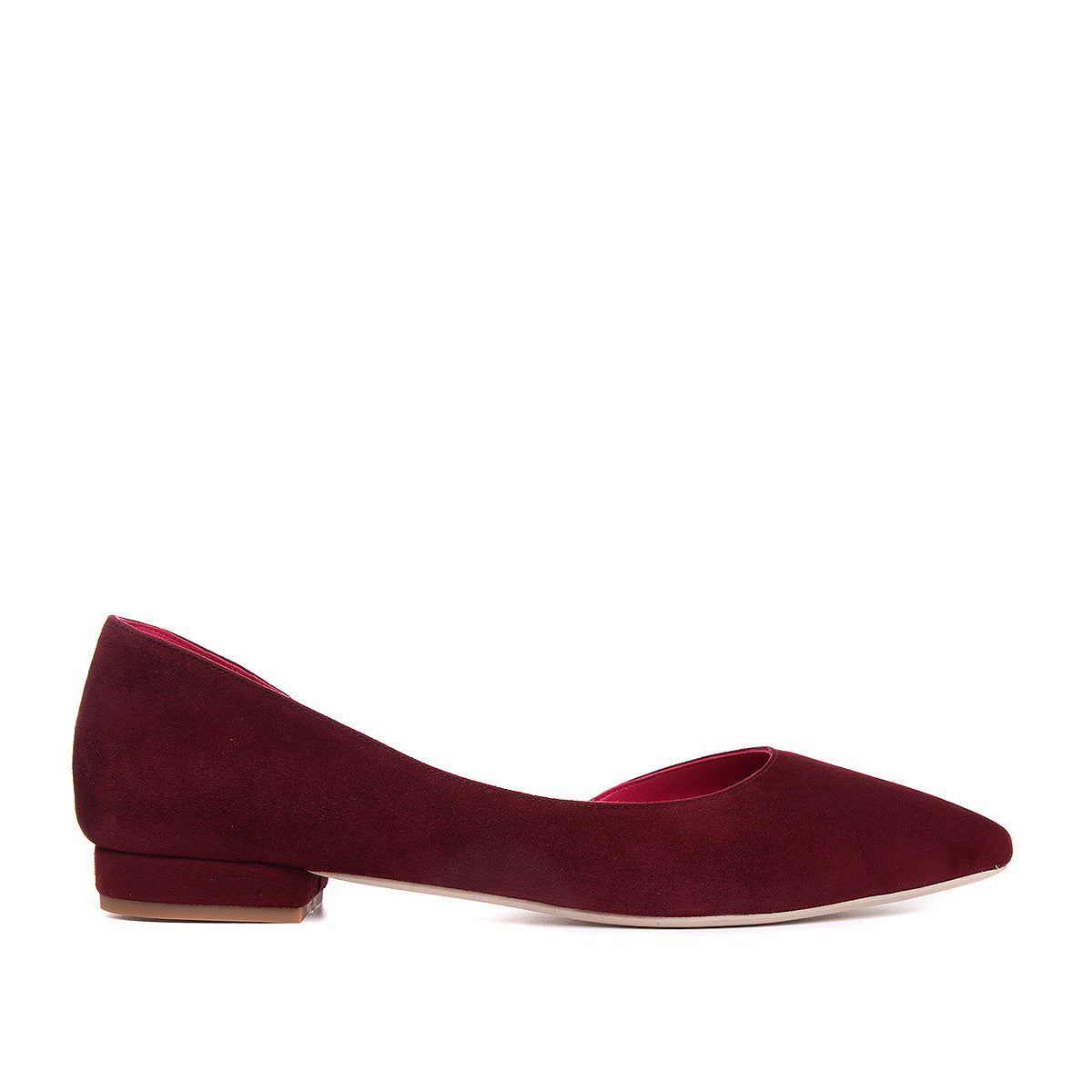 Balerini Samantha Piele Intoarsa, Burgundy - 39 / 11cm