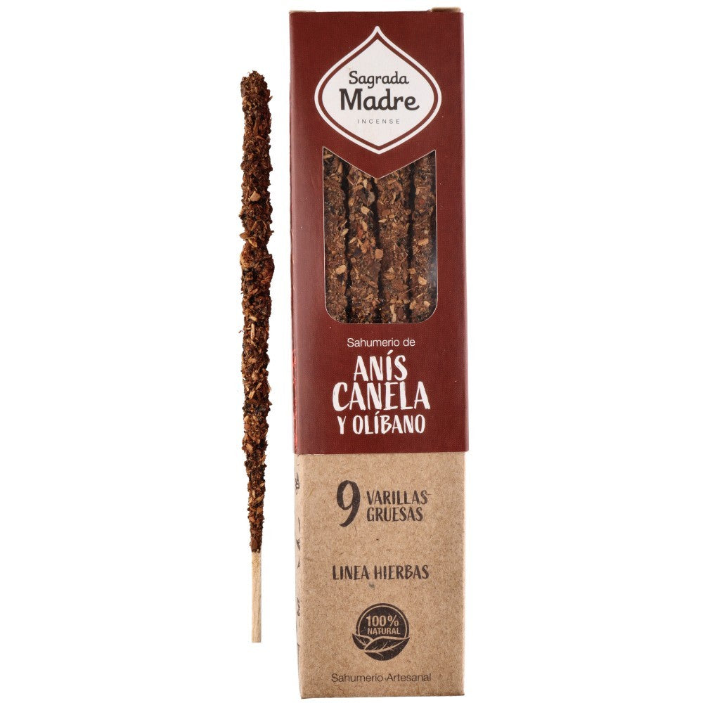 Bețișoare parfumate Anise, Cinnamon and Olibanum 17 cm - Sagrada Madre