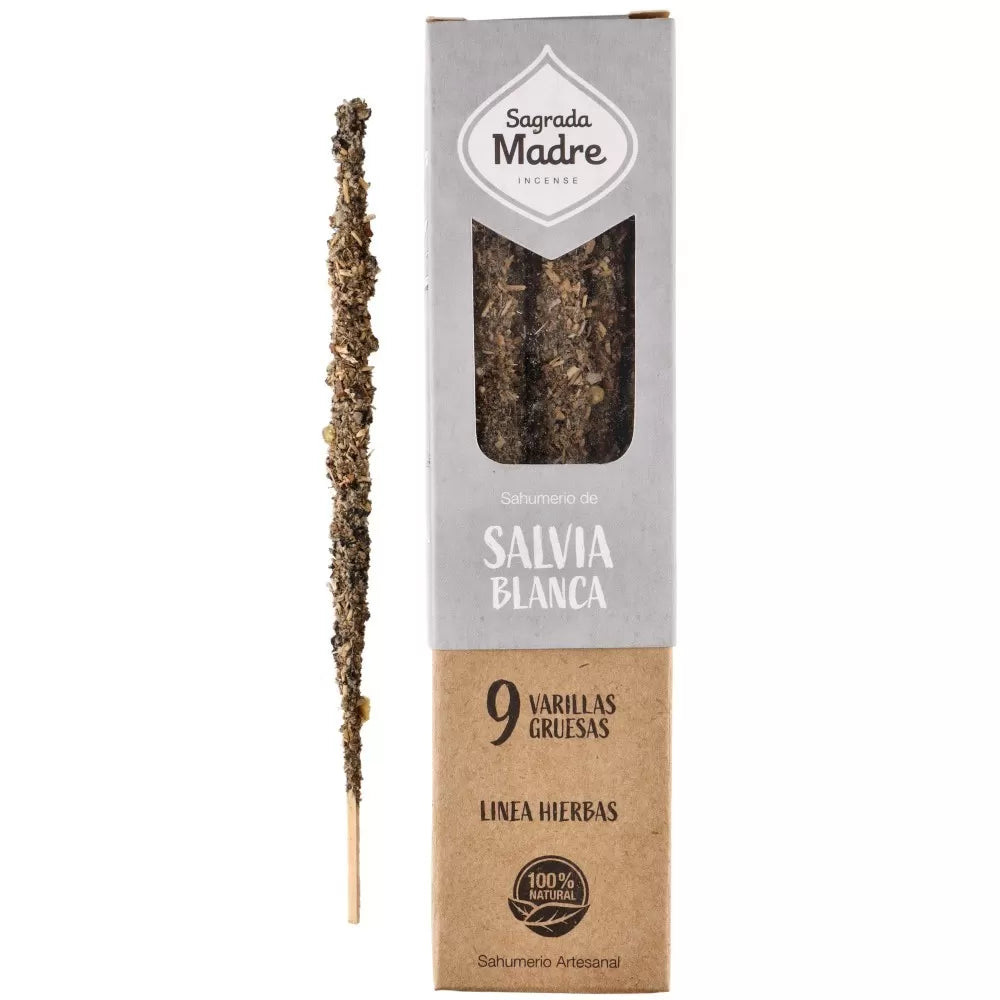 Bețișoare parfumate Palo Santo White Sage 17 cm - Sagrada Madre