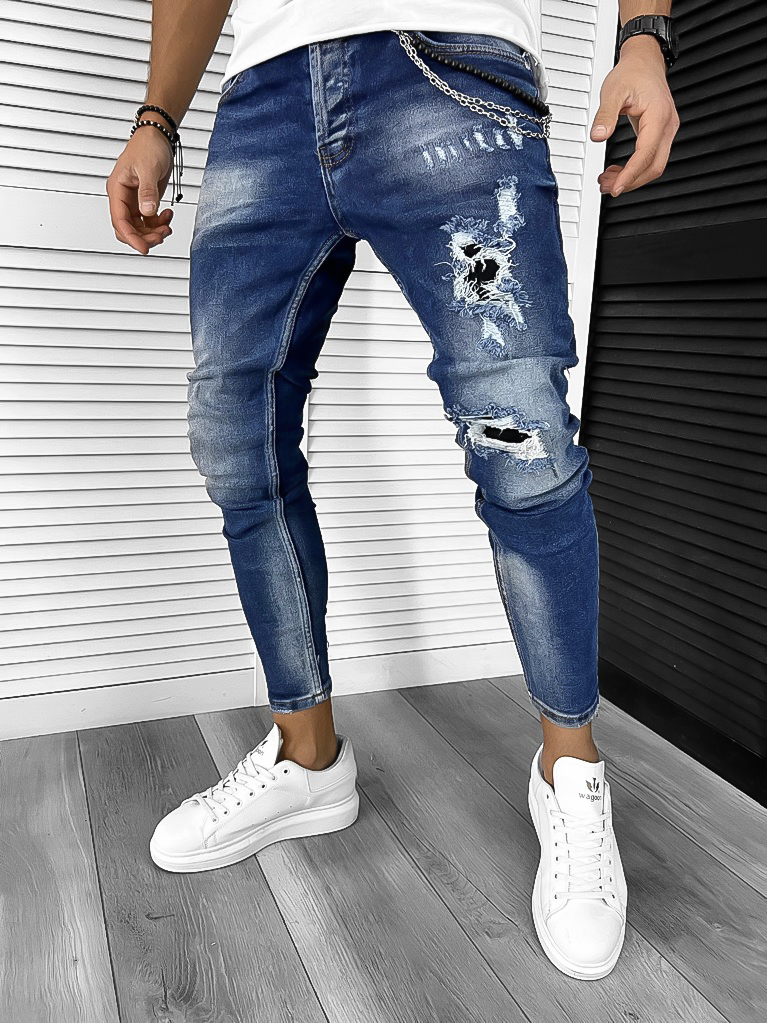Blugi barbati conici albastri 352 M3-4.2