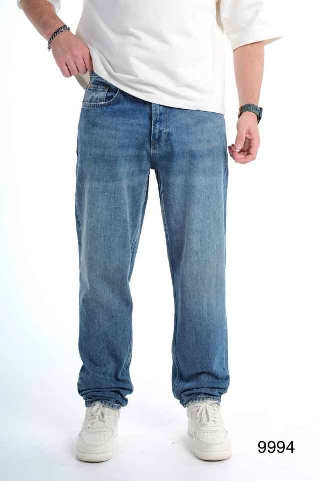 BLUGI BĂRBAȚI DENIM RELAXED FIT JOGGER CLASSIC BLUE BGAS1168(9994) (MĂRIME: 33)