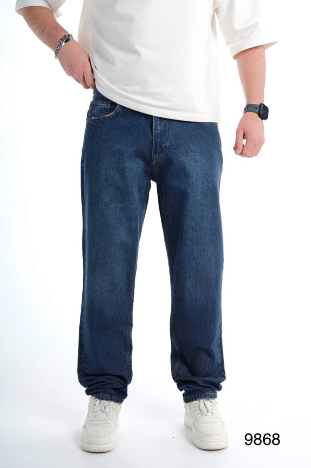 BLUGI BĂRBAȚI DENIM RELAXED FIT JOGGER CLASSIC DARK-BLUE BGAS1169(9868) (MĂRIME: 33)