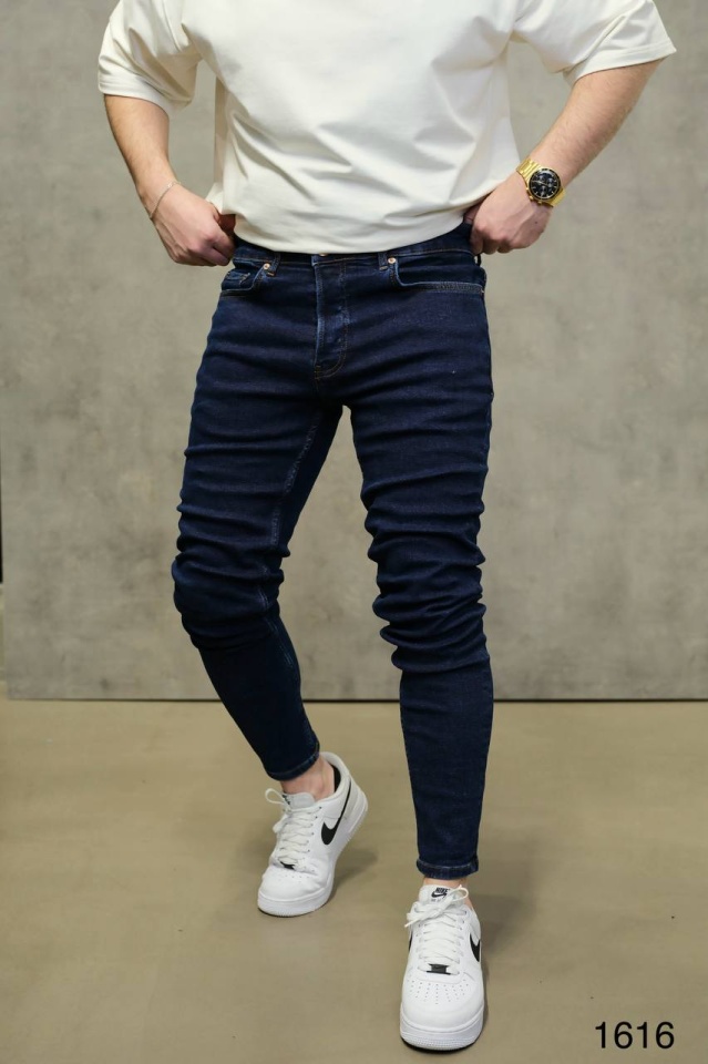 BLUGI BARBATI SKINNY FIT – DARK BLUE CLEAN ESSENTIAL (MĂRIME: 33)