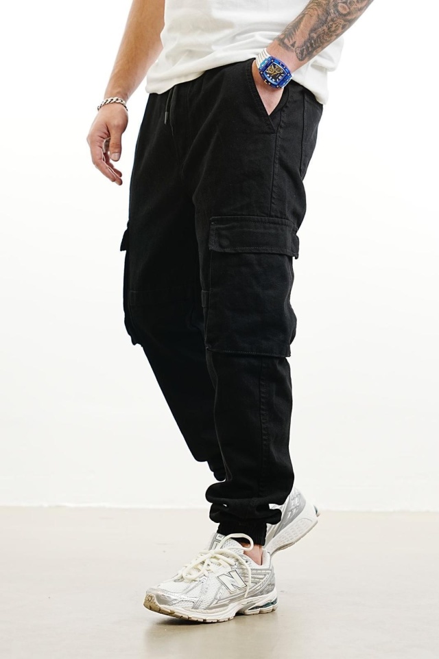 BLUGI JOGGER FIT BLACK BGAS1144(9000-4/DPNT) (MĂRIME: 31)