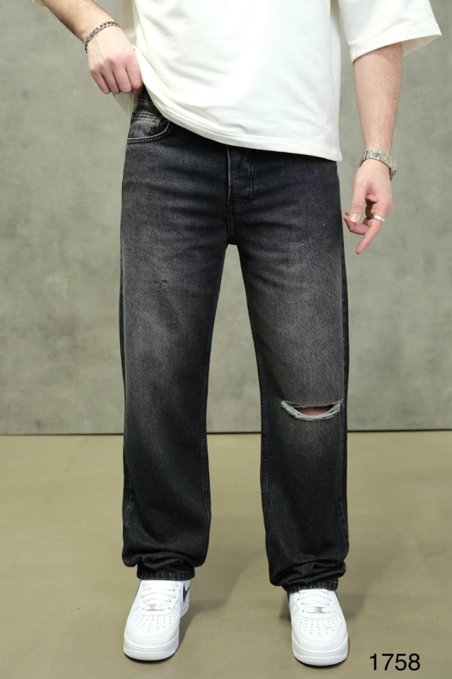 BLUGI RELAXED FIT GREY WASHED WITH RIP – URBAN EDGE DENIM (MĂRIME: 31)