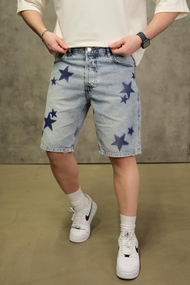 BLUGI SCURȚI DENIM LIGHT BLUE STAR EDITION PSAS216(1680) (MĂRIME: 36)