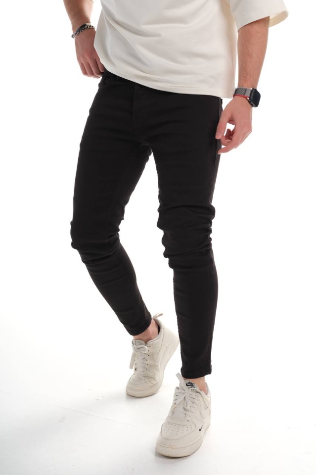 BLUGI SKINNY BĂRBAȚI DENIM STRETCH BLACK BGAS1162(9972) (MĂRIME: 33)